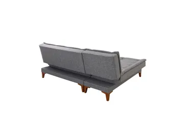 Hunterville Vänster L-formad Längsbäddad Bäddsoffa 107x225 cm i Tyg - Grå - Möbler - Soffa - Bäddsoffa