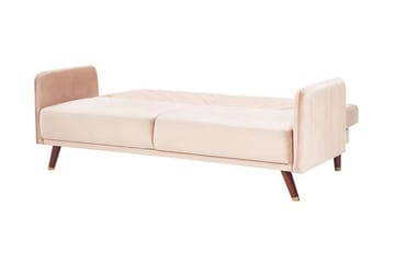 Induja 3-sits Bäddsoffa - Sammet/Beige - Möbler - Soffa - Bäddsoffa