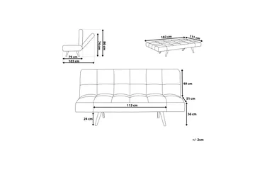 Ingaro Bäddsoffa 182 cm - Beige - Möbler - Soffa - Bäddsoffa