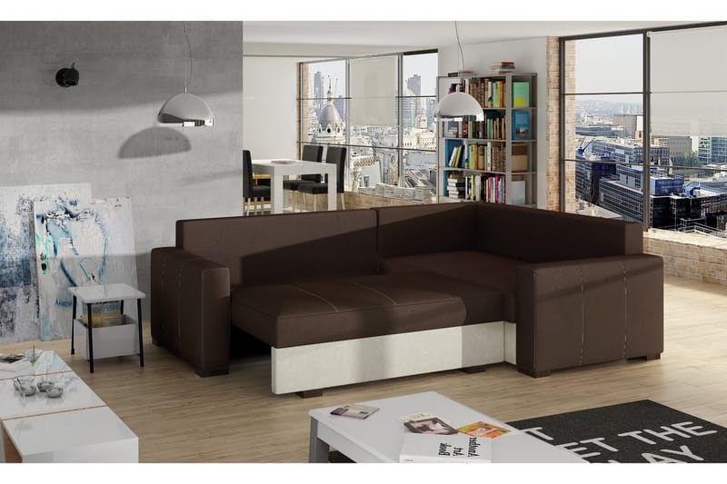 Irfan Hörnbäddsoffa med Divan - Grå/Svart - Möbler - Soffa - Bäddsoffa