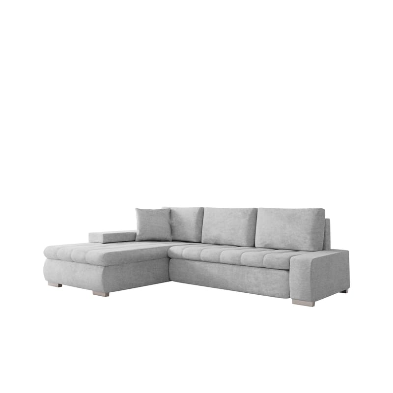 Irja 4-sits Bäddsoffa med divan Vänstervänd, Ljusgrå