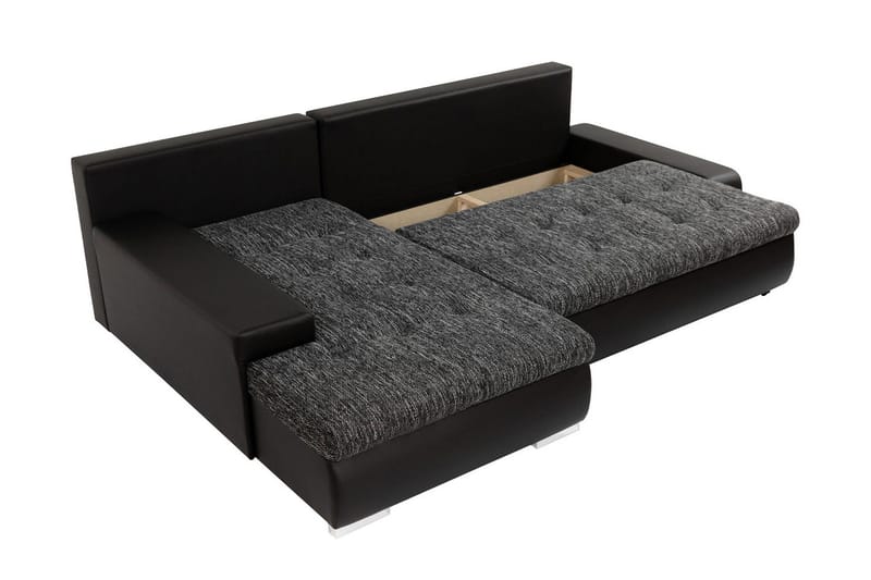 Irja Bäddsoffa med Divan 3-sits i Konstläder - Vit/Grå - Möbler - Soffa - Bäddsoffa