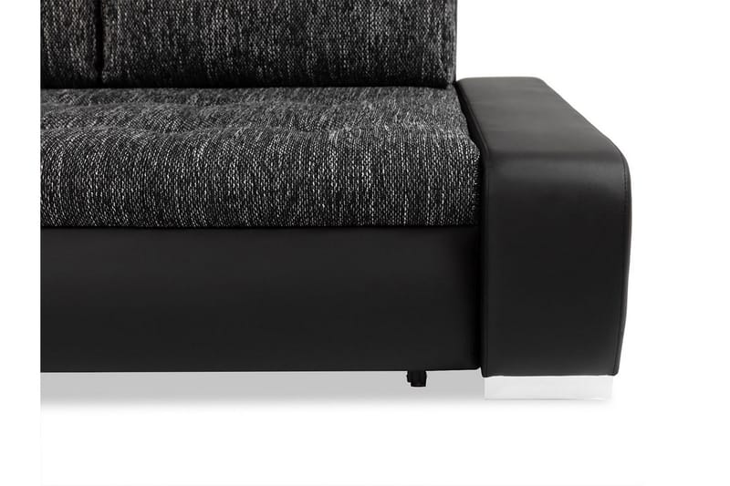 Irja Bäddsoffa med Divan 3-sits i Plysch - Grå - Möbler - Soffa - Bäddsoffa