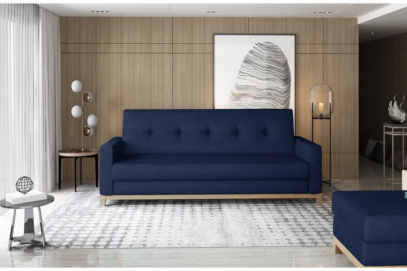 Iselene 2-sits Bäddsoffa - Blå - Möbler - Soffa - Bäddsoffa