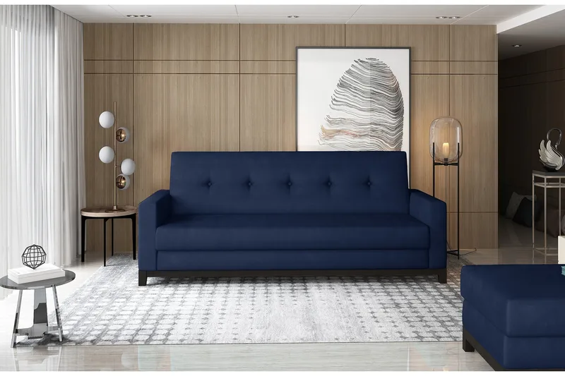 Iselene 2-sits Bäddsoffa, Blå