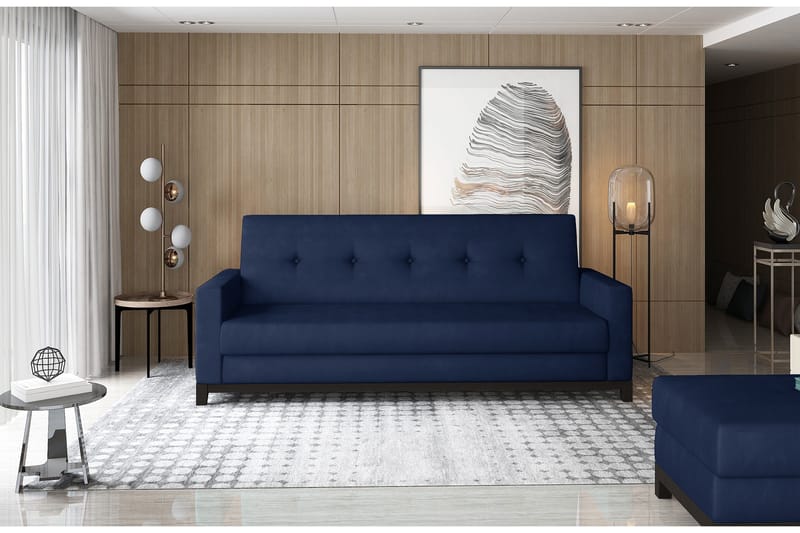 Iselene 2-sits Bäddsoffa - Blå - Möbler - Soffa - Bäddsoffa