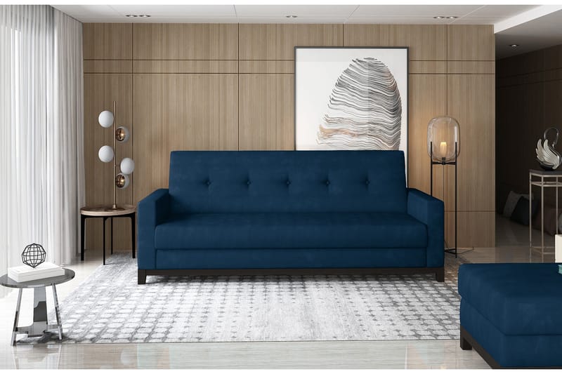 Iselene 2-sits Bäddsoffa - Blå - Möbler - Soffa - Bäddsoffa