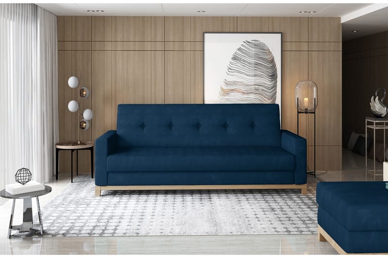 Iselene 2-sits Bäddsoffa - Blå - Möbler - Soffa - Bäddsoffa