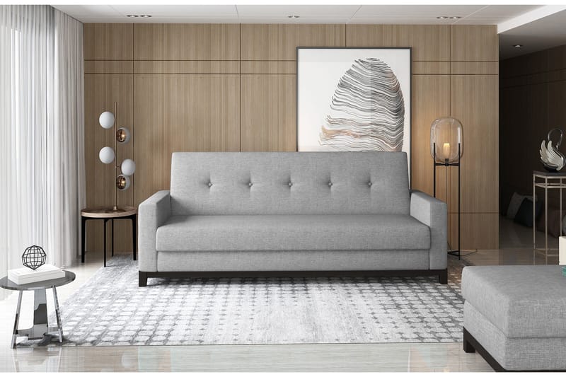 Iselene 2-sits Bäddsoffa, Grå