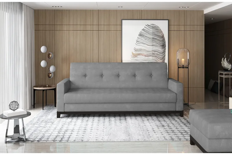 Iselene 2-sits Bäddsoffa - Grå - Möbler - Soffa - Bäddsoffa