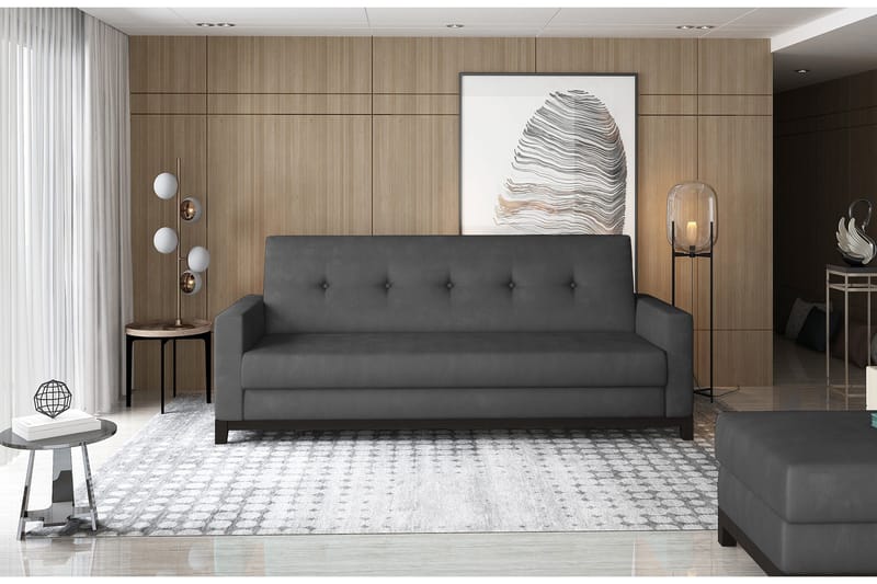 Iselene 2-sits Bäddsoffa - Grå - Möbler - Soffa - Bäddsoffa