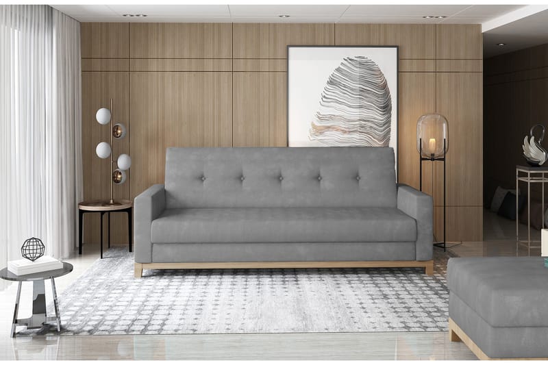 Iselene 2-sits Bäddsoffa - Grå - Möbler - Soffa - Bäddsoffa