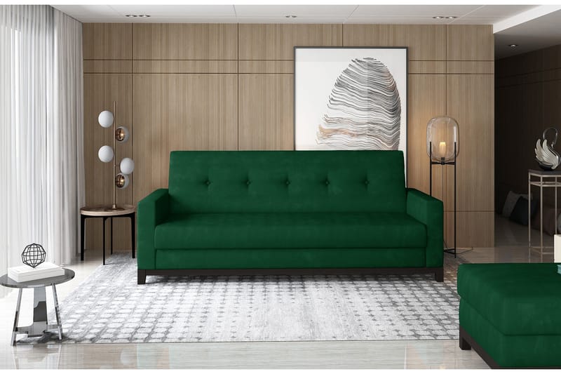 Iselene 2-sits Bäddsoffa - Grön - Möbler - Soffa - Bäddsoffa