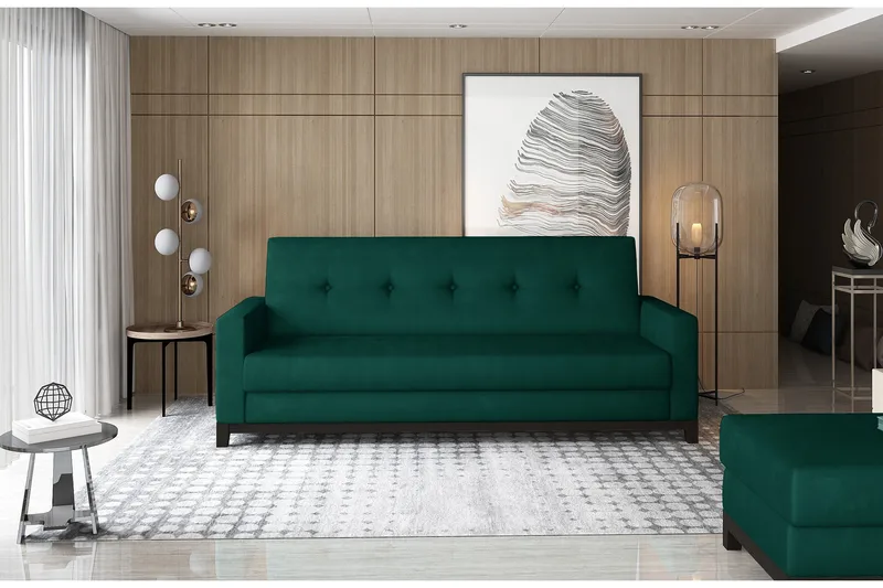 Iselene 2-sits Bäddsoffa - Grön - Möbler - Soffa - Bäddsoffa