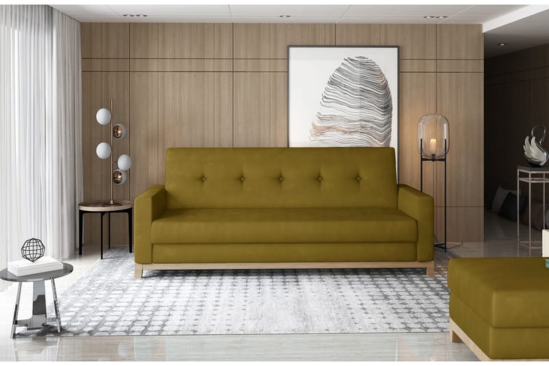 Iselene 2-sits Bäddsoffa, Gul