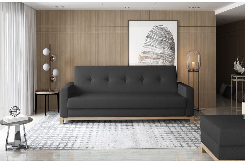 Iselene 2-sits Bäddsoffa - Svart - Möbler - Soffa - Bäddsoffa