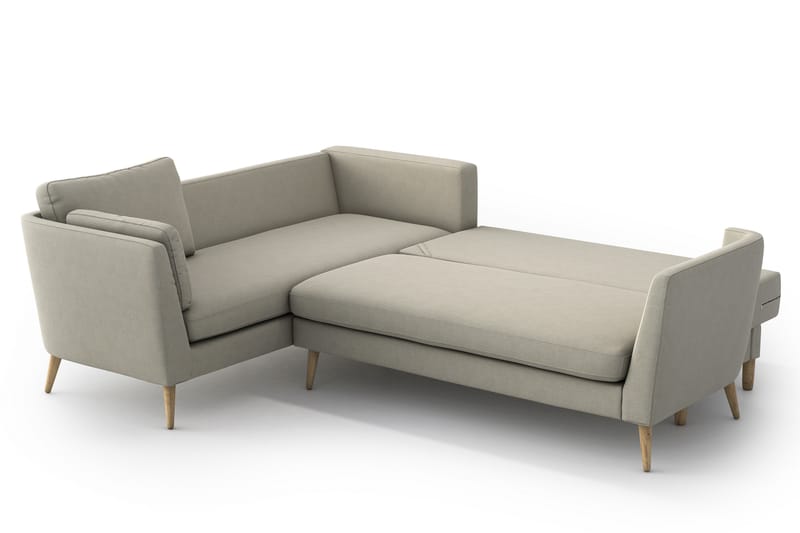 Jane Bäddsoffa med Divan - Beige - Bäddsoffa - Hörnbäddsoffa