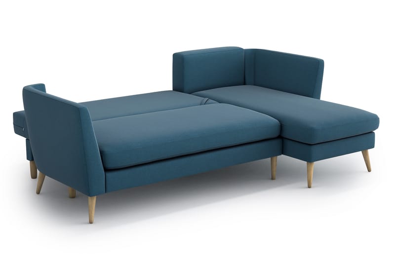 Janella 3-sits Bäddsoffa med Divan - Blå - Bäddsoffa - Bäddsoffa divan