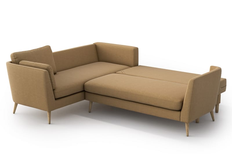 Janella Bäddsoffa med Divan - Beige - Bäddsoffa - Hörnbäddsoffa