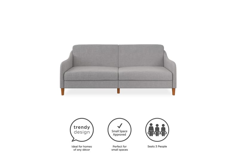 Jasper 2-sits Bäddsoffa Ljusgrå - Dorel Home - Möbler - Soffa - Bäddsoffa
