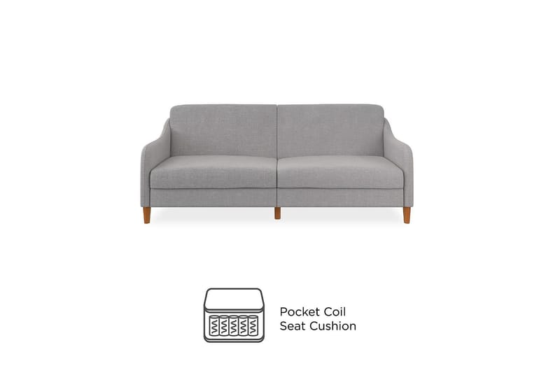 Jasper 2-sits Bäddsoffa Ljusgrå - Dorel Home - Möbler - Soffa - Bäddsoffa