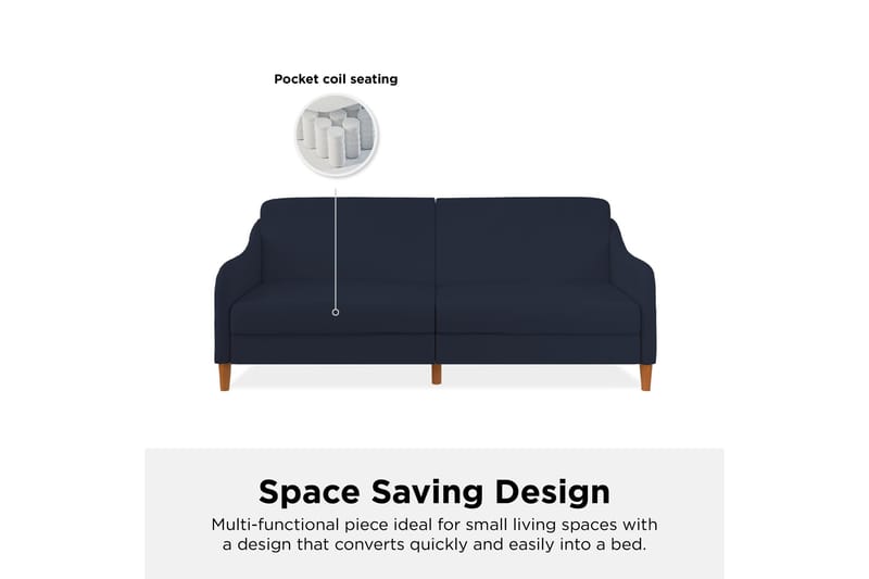 Jasper 2-sits Bäddsoffa Marinblå - Dorel Home - Möbler - Soffa - Bäddsoffa