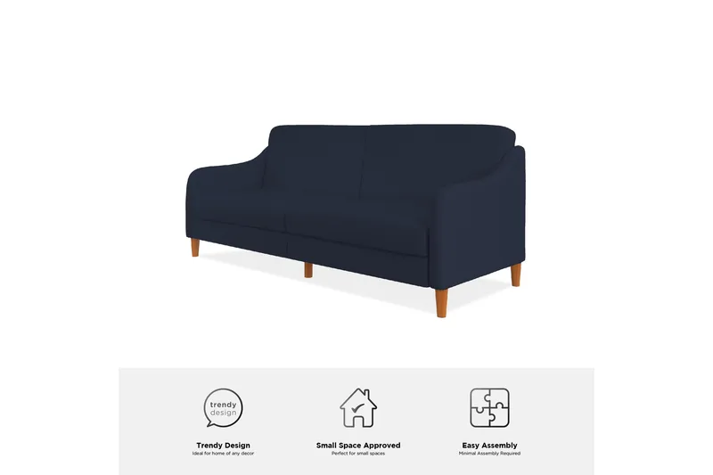 Jasper 2-sits Bäddsoffa Marinblå - Dorel Home - Möbler - Soffa - Bäddsoffa