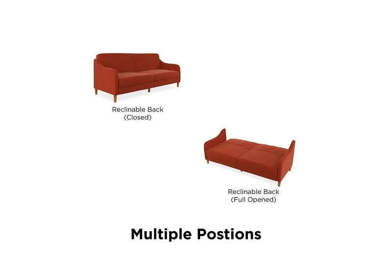 Jasper 2-sits Bäddsoffa Orange - Dorel Home - Möbler - Soffa - Bäddsoffa