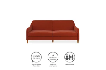 Jasper 2-sits Bäddsoffa Orange - Dorel Home - Möbler - Soffa - Bäddsoffa
