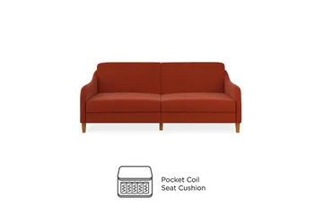 Jasper 2-sits Bäddsoffa Orange - Dorel Home - Möbler - Soffa - Bäddsoffa