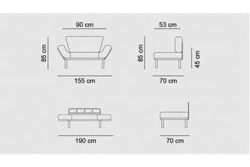 Jenica Bäddsoffa 2-sits - Blågrön - Möbler - Soffa - Bäddsoffa