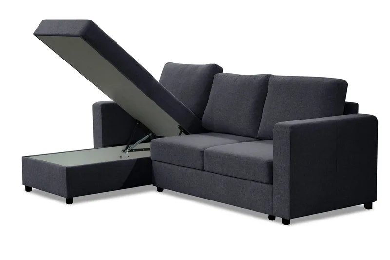 Julia Bäddsoffa 3-sits med Divan Vänster - Mellangrå - Möbler - Soffa - Bäddsoffa