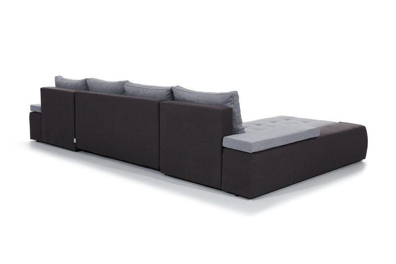 Jurtiga 4-sits U-formad Bäddsoffa 122x297 cm med Förvaring i Tyg - Grå - Möbler - Soffa - Bäddsoffa