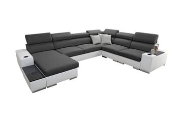 Kahundji Vänster Hörnbäddsoffa 127x284 cm med Förvaring i Tyg - Antracit - Möbler - Soffa - Bäddsoffa