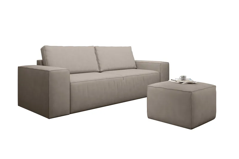 Kamli Bäddsoffa 3-sits med Förvaring - Beige - Möbler - Soffa - Bäddsoffa