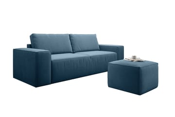 Kamli Bäddsoffa 3-sits med Förvaring - Blå - Möbler - Soffa - Bäddsoffa