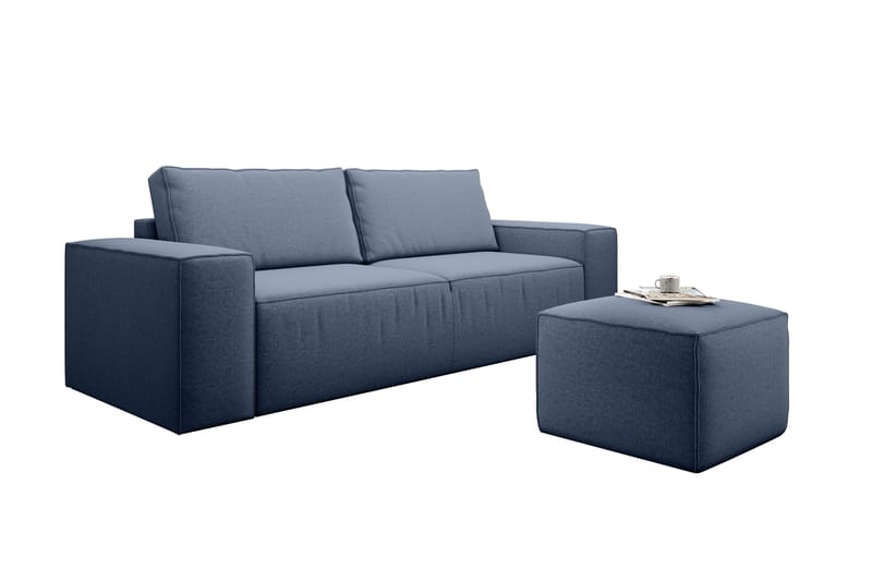 Kamli Bäddsoffa 3-sits med Förvaring - Blå - Möbler - Soffa - Bäddsoffa