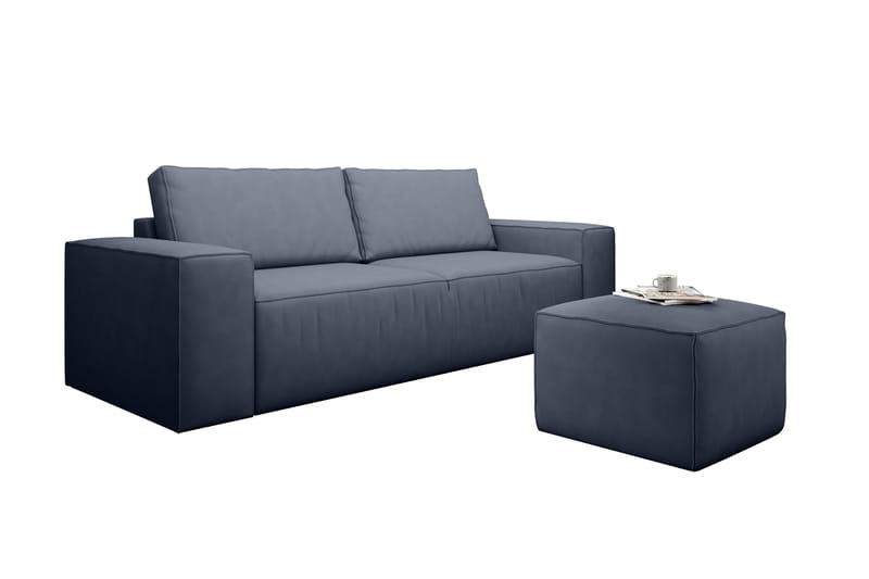 Kamli Bäddsoffa 3-sits med Förvaring - Blå - Möbler - Soffa - Bäddsoffa