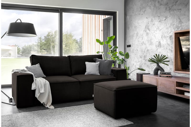 Kamli Bäddsoffa 3-sits med Förvaring - Brun - Möbler - Soffa - Bäddsoffa