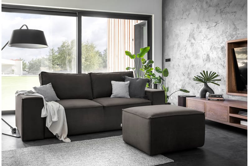 Kamli Bäddsoffa 3-sits med Förvaring - Brun - Möbler - Soffa - Bäddsoffa