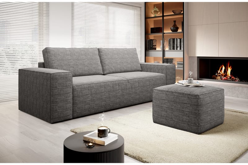 Kamli Bäddsoffa 3-sits med Förvaring - Grå - Möbler - Soffa - Bäddsoffa