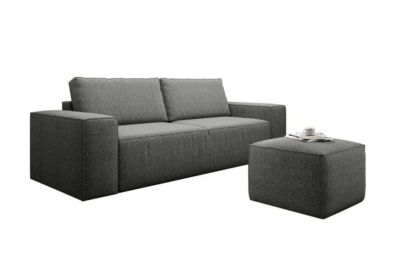 Kamli Bäddsoffa 3-sits med Förvaring - Grå - Möbler - Soffa - Bäddsoffa