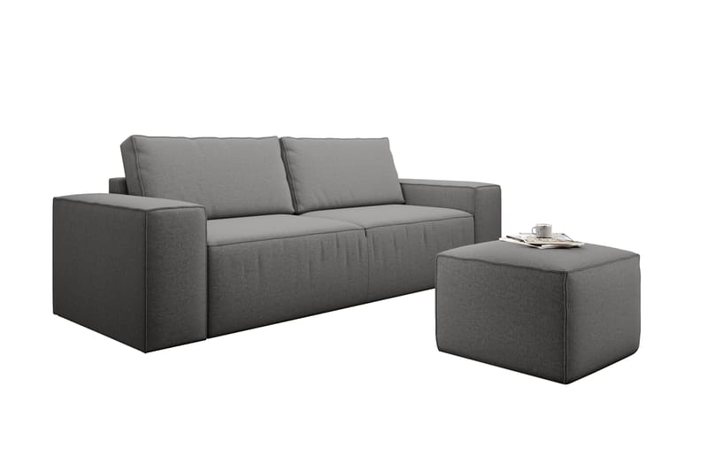 Kamli Bäddsoffa 3-sits med Förvaring - Grå - Möbler - Soffa - Bäddsoffa
