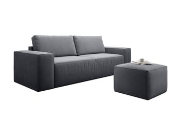 Kamli Bäddsoffa 3-sits med Förvaring - Grå - Möbler - Soffa - Bäddsoffa