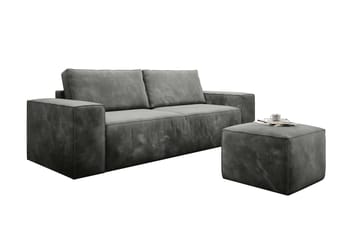 Kamli Bäddsoffa 3-sits med Förvaring - Grå - Möbler - Soffa - Bäddsoffa