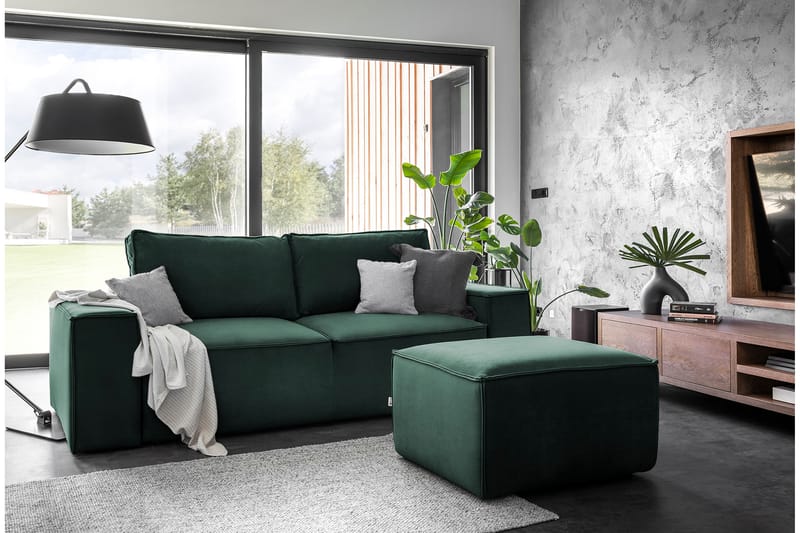 Kamli Bäddsoffa 3-sits med Förvaring - Grön - Möbler - Soffa - Bäddsoffa