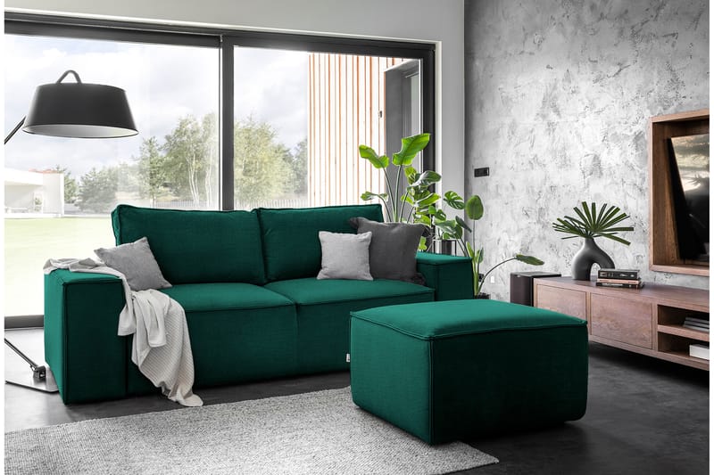 Kamli Bäddsoffa 3-sits med Förvaring - Grön - Möbler - Soffa - Bäddsoffa