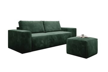 Kamli Bäddsoffa 3-sits med Förvaring - Grön - Möbler - Soffa - Bäddsoffa