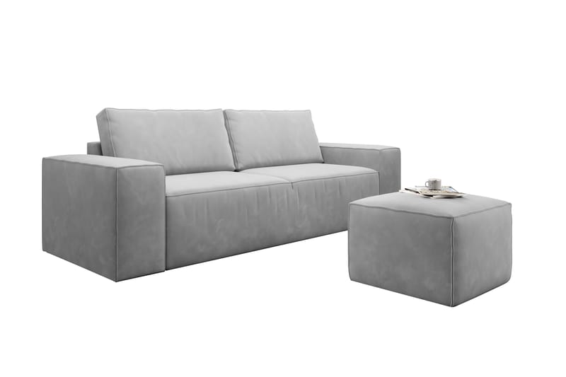 Kamli Bäddsoffa 3-sits med Förvaring - Ljusgrå - Möbler - Soffa - Bäddsoffa