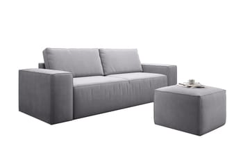 Kamli Bäddsoffa 3-sits med Förvaring - Ljusgrå - Möbler - Soffa - Bäddsoffa